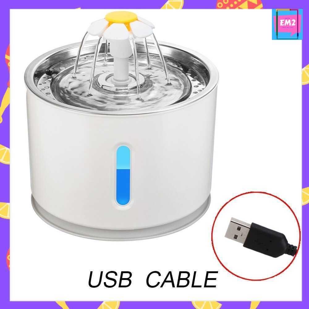 Water Fountain Kucing 2.4L Tempat minum kucing, Perlengkapan Hewan