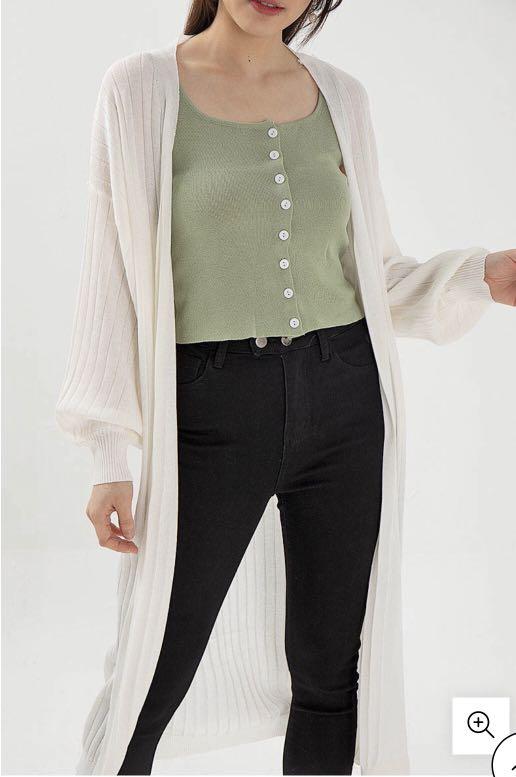 White longline cardigan womens hot sale