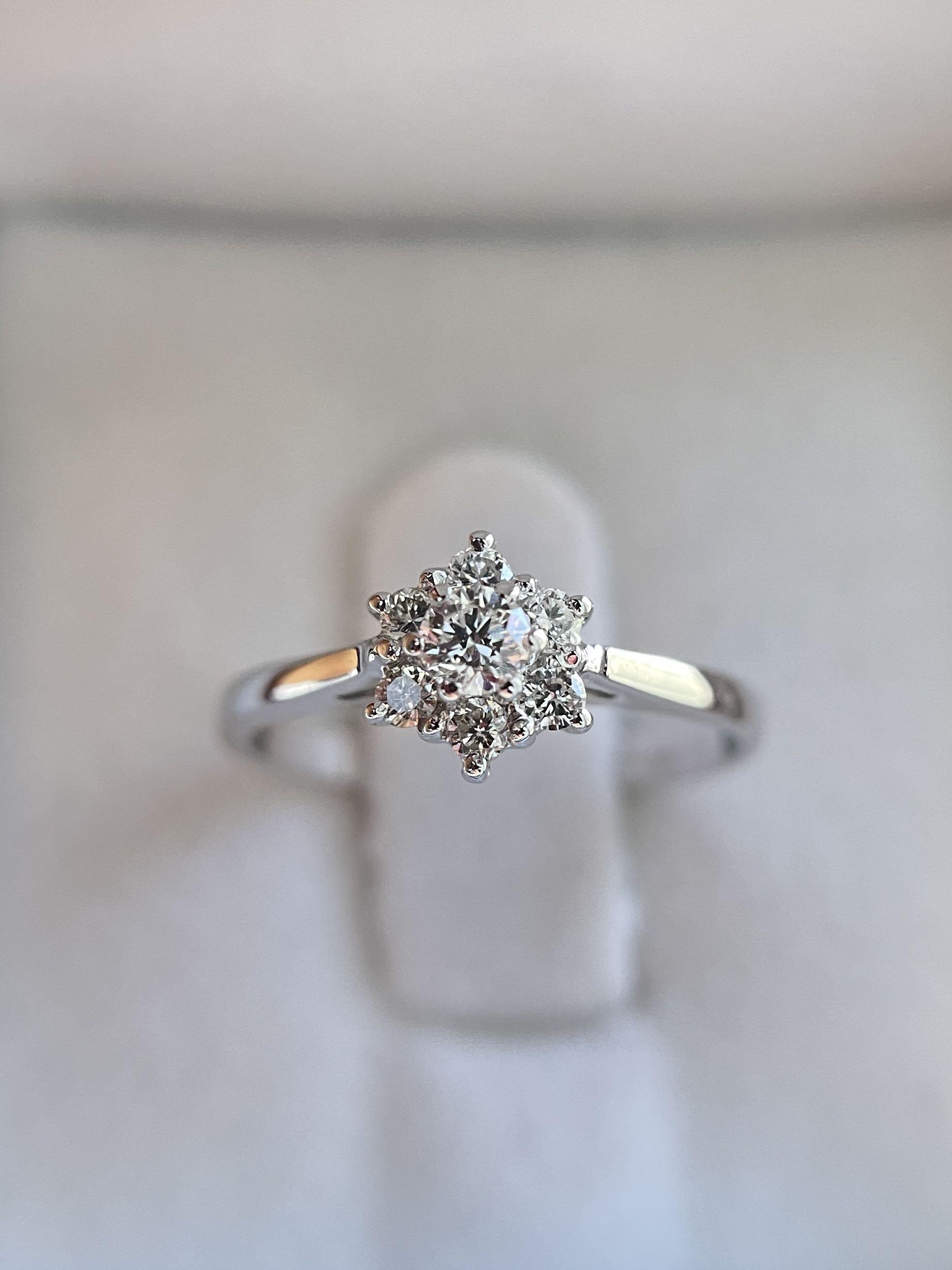White gold clearance daisy ring