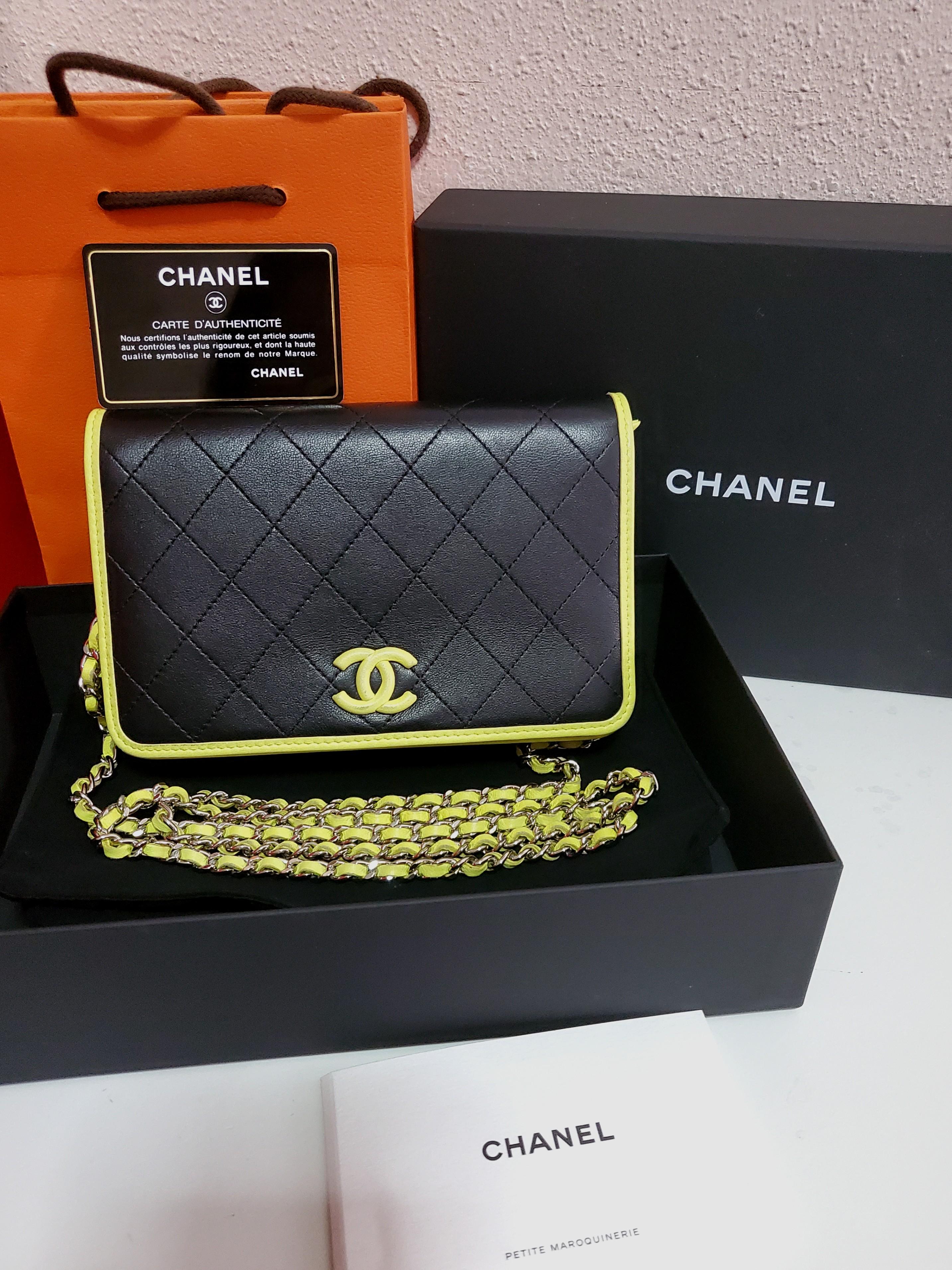 ✓ Authentic CHANEL CC WOC Black with Yellow Trimmed [Limited Ed. ], Luxury,  Bags & Wallets on Carousell