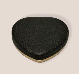 🌺 Heart Black Gold Leather Jewelry Case 🌺