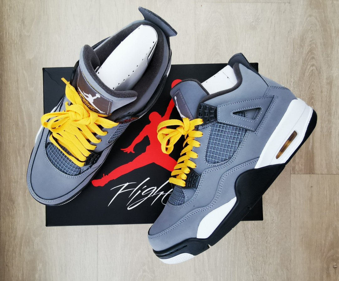 Cool grey 4s yellow laces on sale