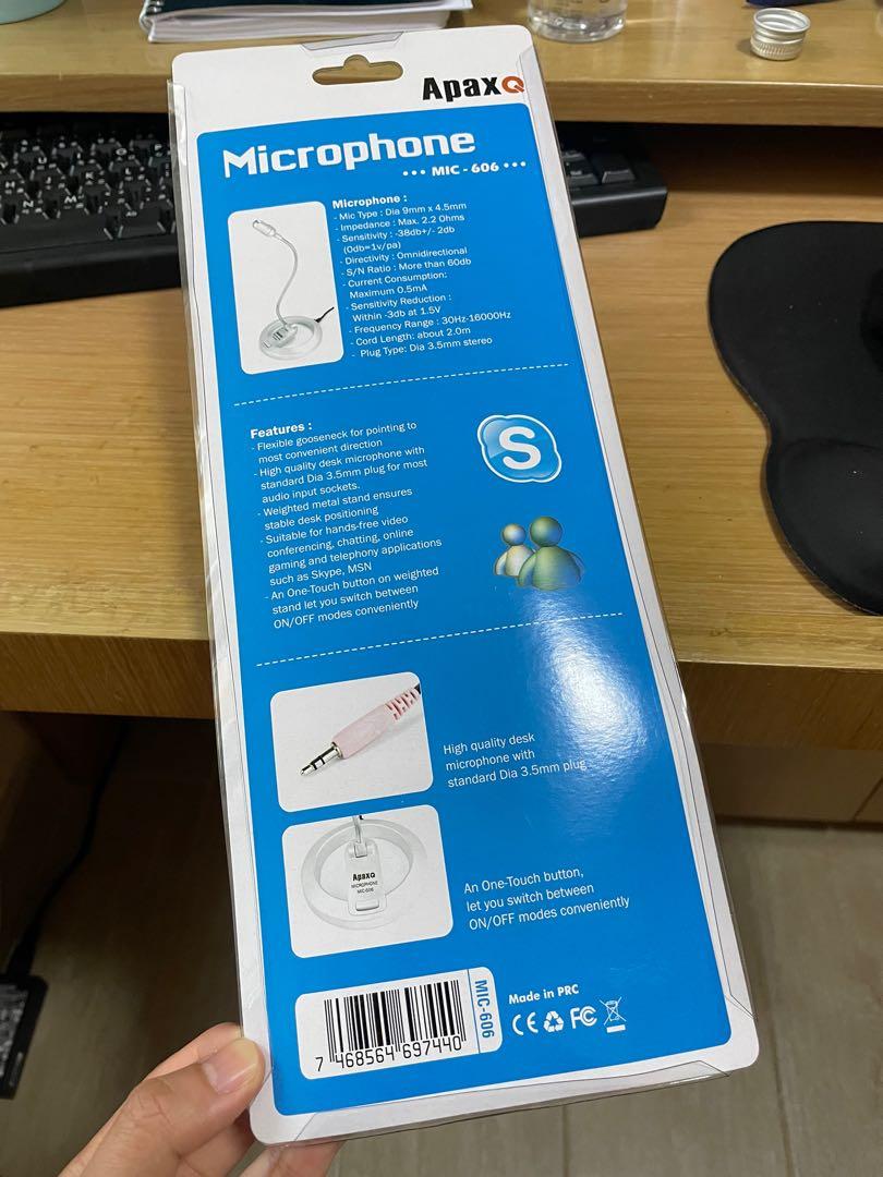 ApaxQ Microphone MIC 606 錄音咪 上堂上班必用, 音響器材, 咪高風/麥克風 - Carousell