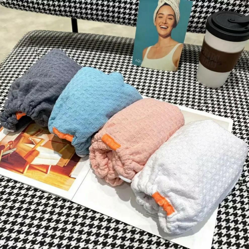 AQUIS Rapid Dry Waffle Hair Turban Towel Beauty Personal Care Bath Body Bath on Carousell