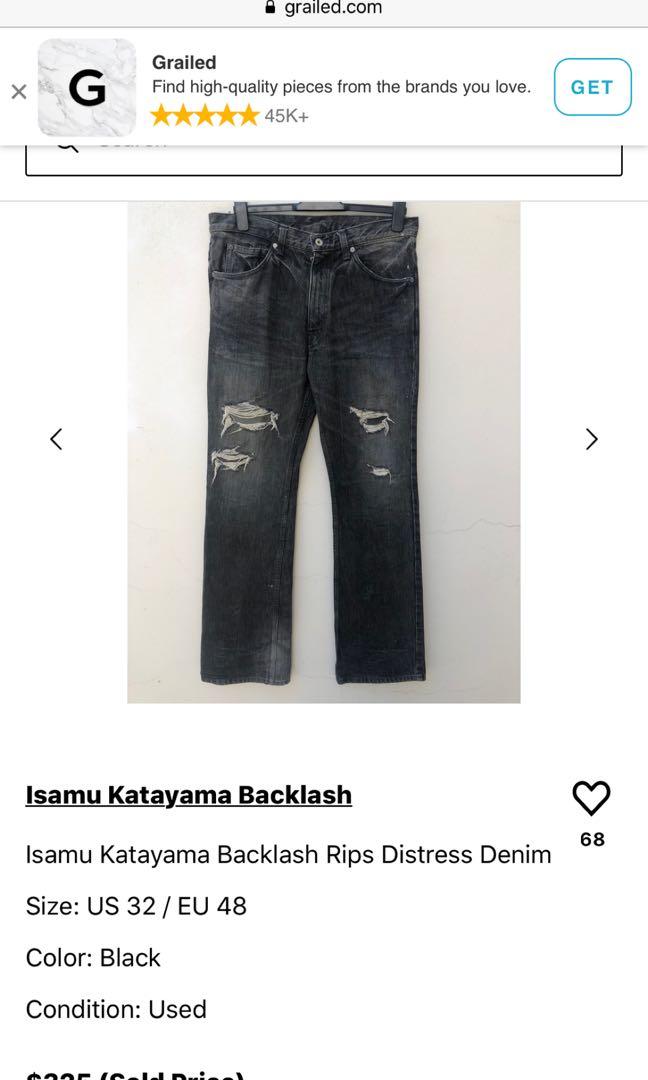 Isamu Katayama BACKLASH, Men's Fashion, Bottoms, Jeans on Carousell