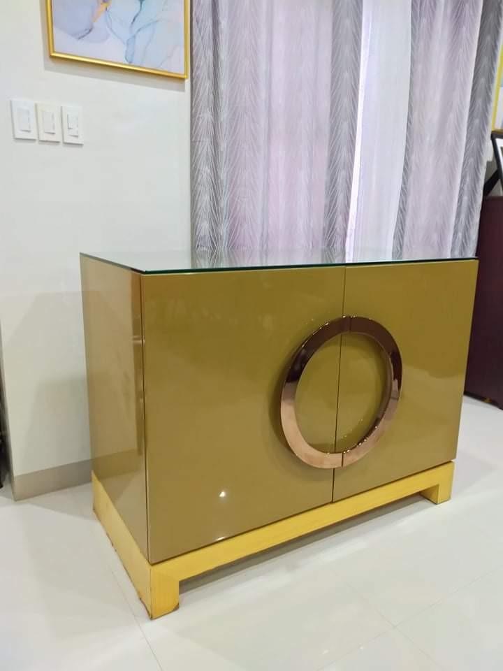 Big Buffet Glass Top, Furniture & Home Living, Furniture