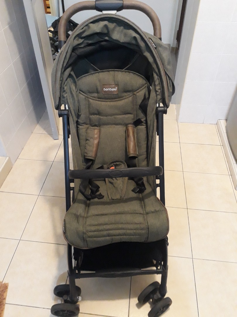 Bonbijou Lex stroller olive colour Babies Kids Going Out Strollers on Carousell