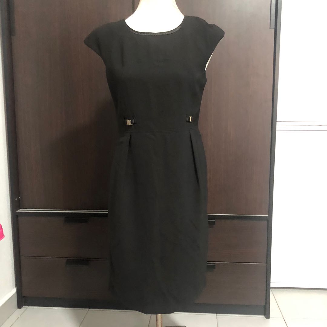 classic black shift dress