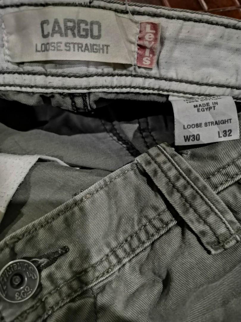 Cargo pants levis dark grey, Fesyen 