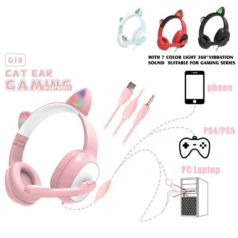 Cat ear best sale headphones shopee