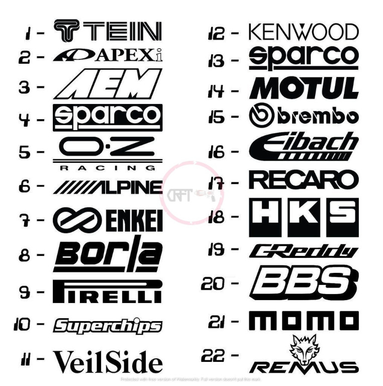 CFS137 Rally Sponsor logo 1pc pelekat pintu Belakang Kereta Rear Car ...