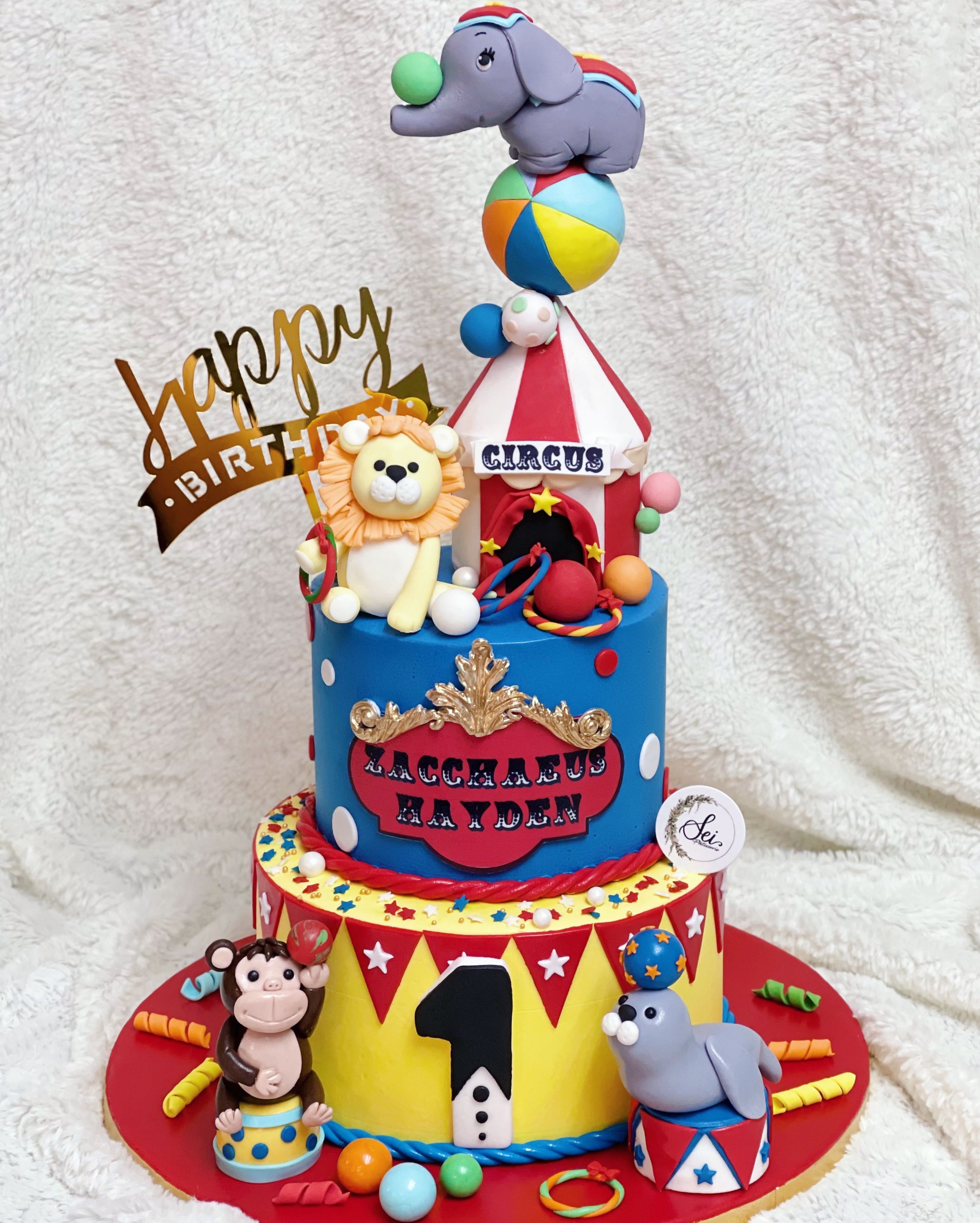 3D Circus Theme Cakes for Kids