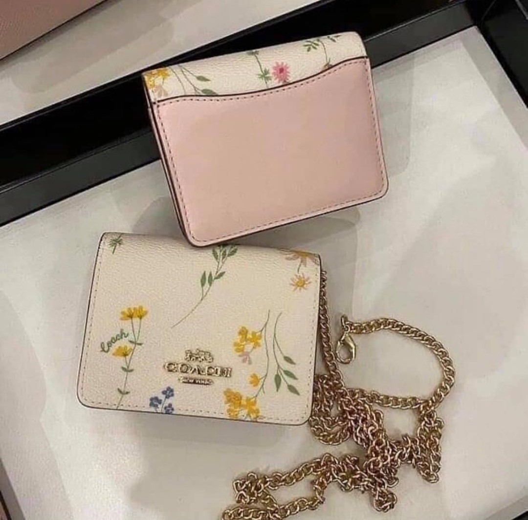 Coach Rhinestone Wallet With Chain Coach Mini Wallet on a Chain, Women's Fashion, Bags & Wallets, Wallets ...