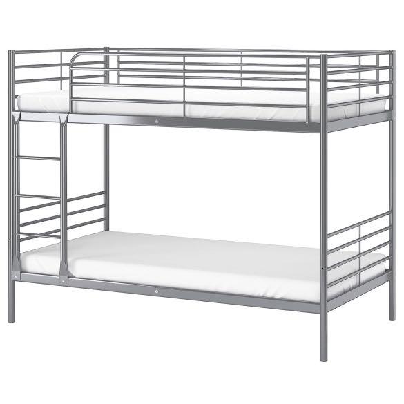 Double Decker Bed IKEA SVARTA Bunk bed frame, Furniture & Home