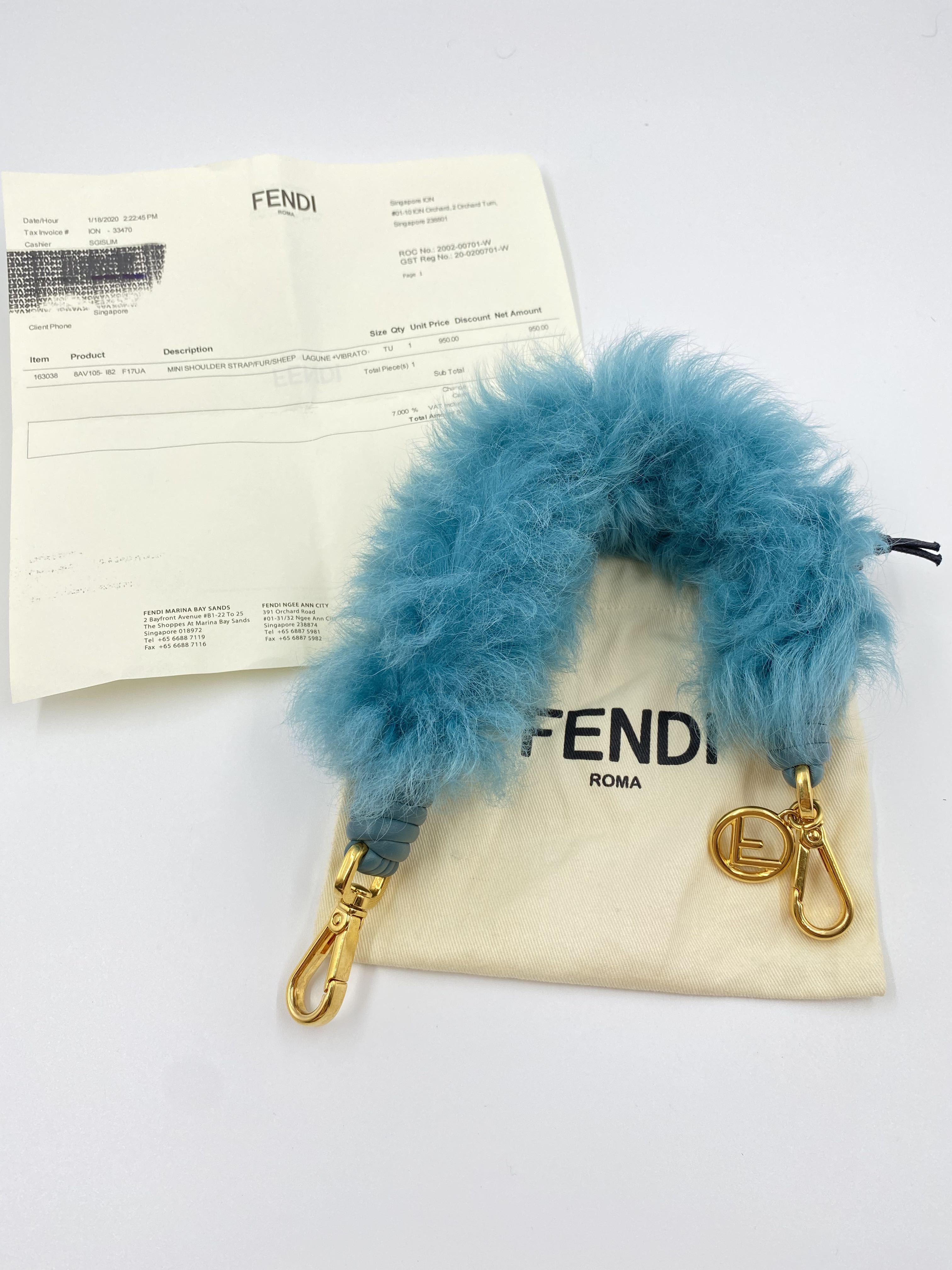 fendi fur strap