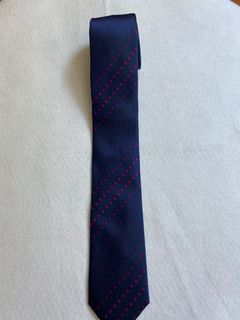 For Sale- Blue Tie with Hot Pink Polkadots