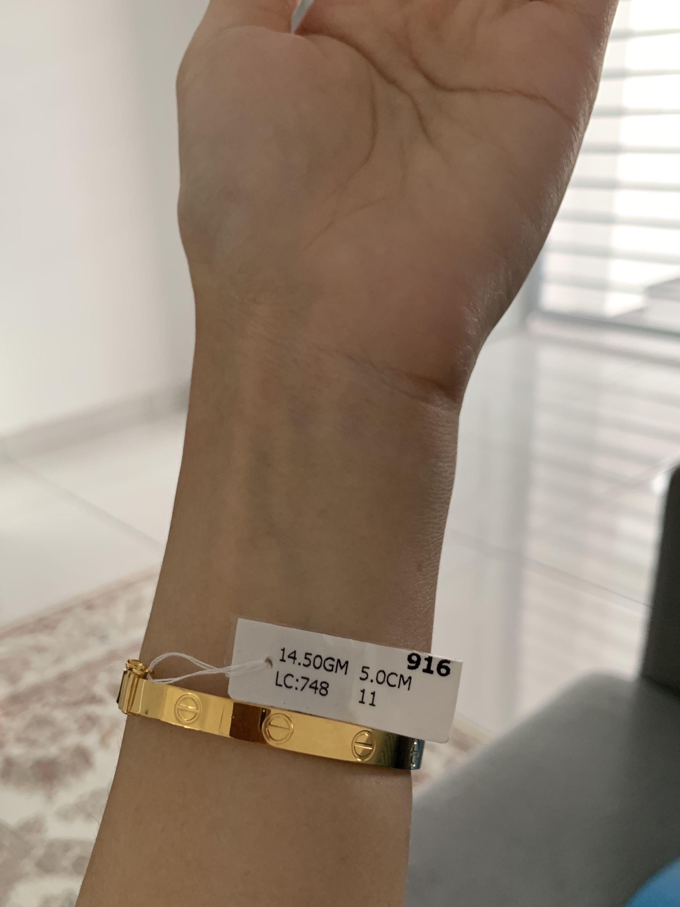 Gelang Bangle Cartier Emas 916 Women s Fashion Jewelry