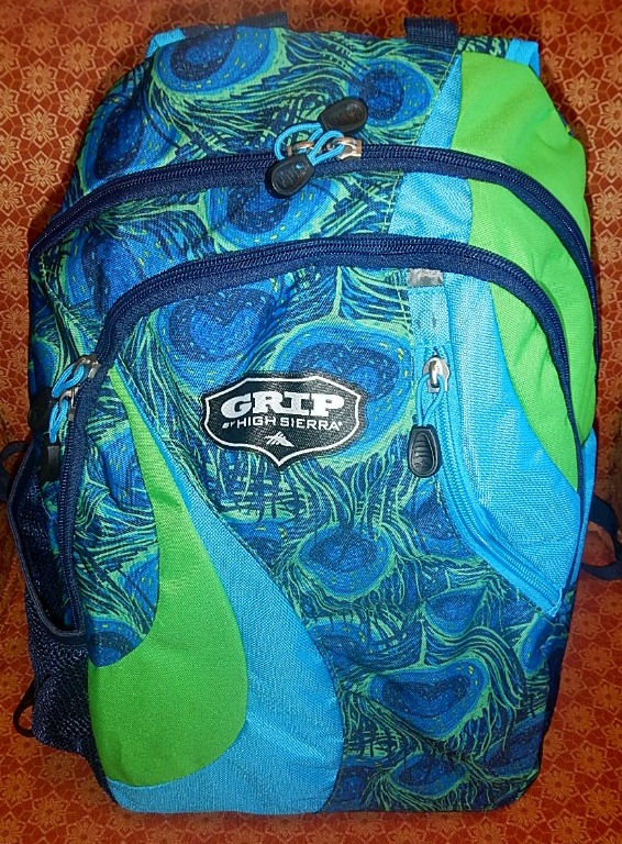 GRIP HIGH SIERRA BACKPACK DAZZLER PEACOCK PLUME BLUE GREEN 56447