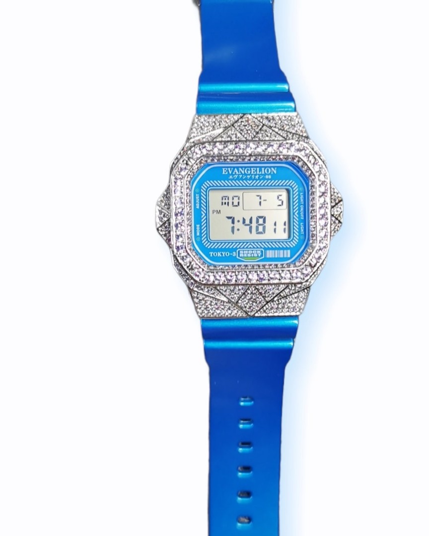 Gshock Digital Geo X Full Blue Custom Women S Fashion Watches Accessories Watches On Carousell