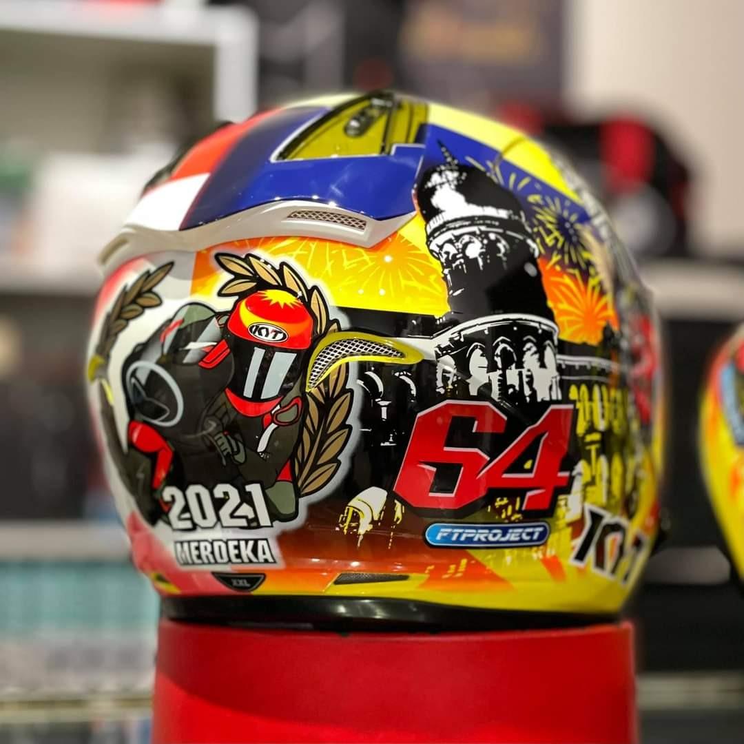 Helmet KYT Hellcat Merdeka 64 2021, Auto Accessories on Carousell