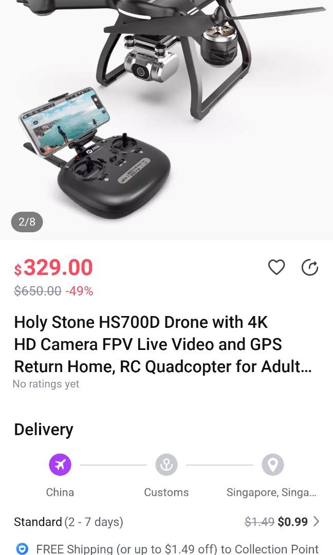 Holy stone hs700 fpv drone with 1080p store