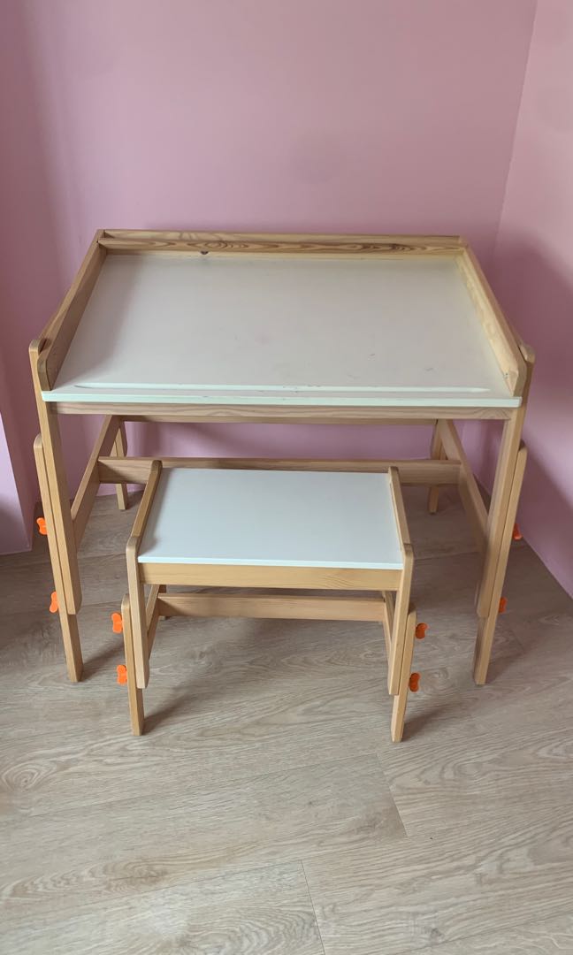 IKEA kid’s study table set, Furniture & Home Living, Furniture, Tables ...