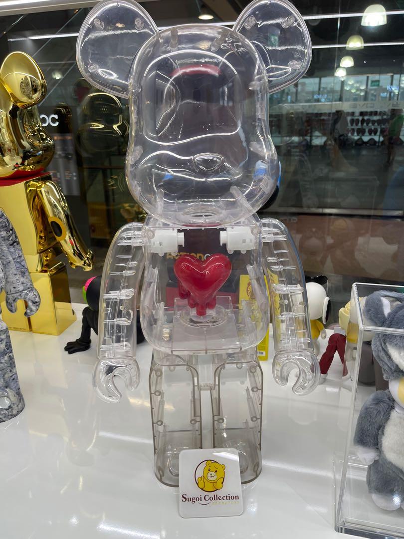 [In Stock] BE@RBRICK x Emotionally Unavailable Red Heart 1000% Clear  bearbrick EU first generation
