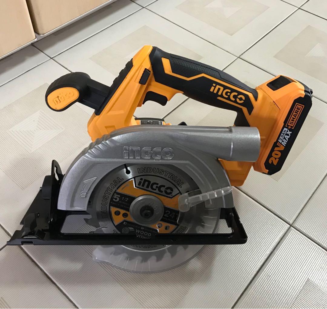 INGCO 20v LiLon Cordless Circular Saw (CSLl1401) with battery and