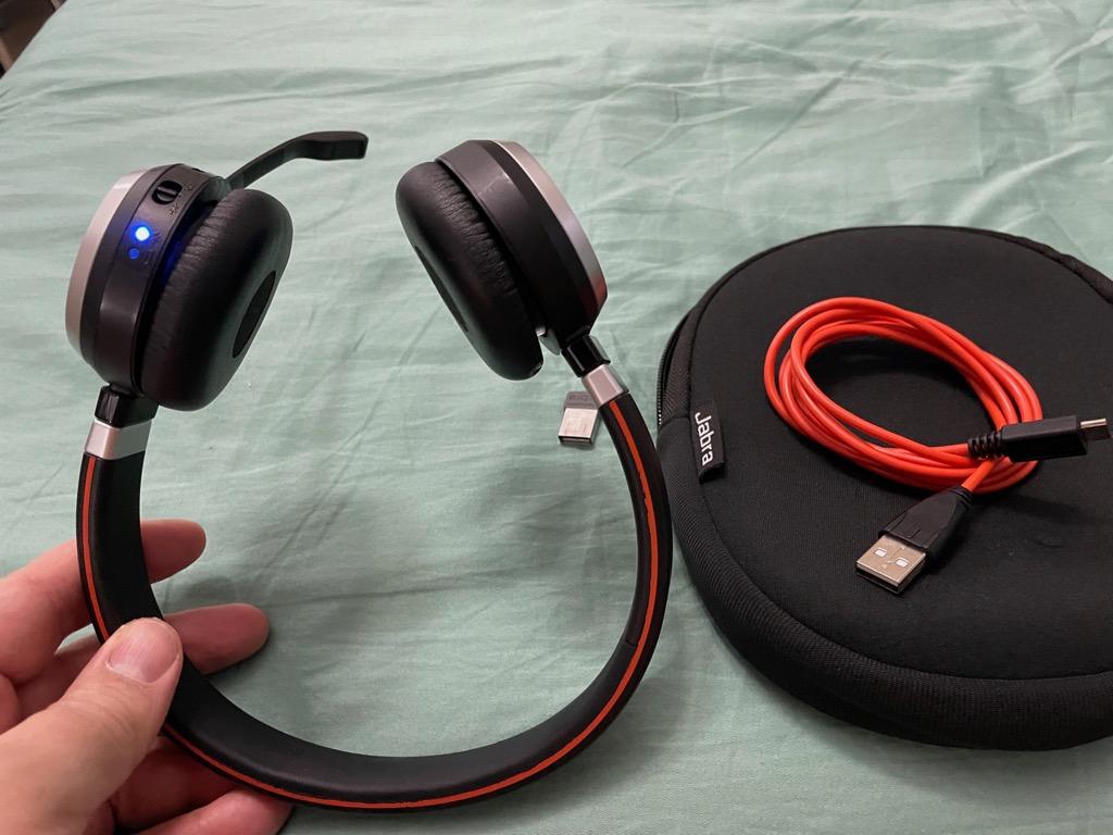 Jabra Evolve 65 MS Stereo with Link 370 Bluetooth Adapter 6599-823-309 ...