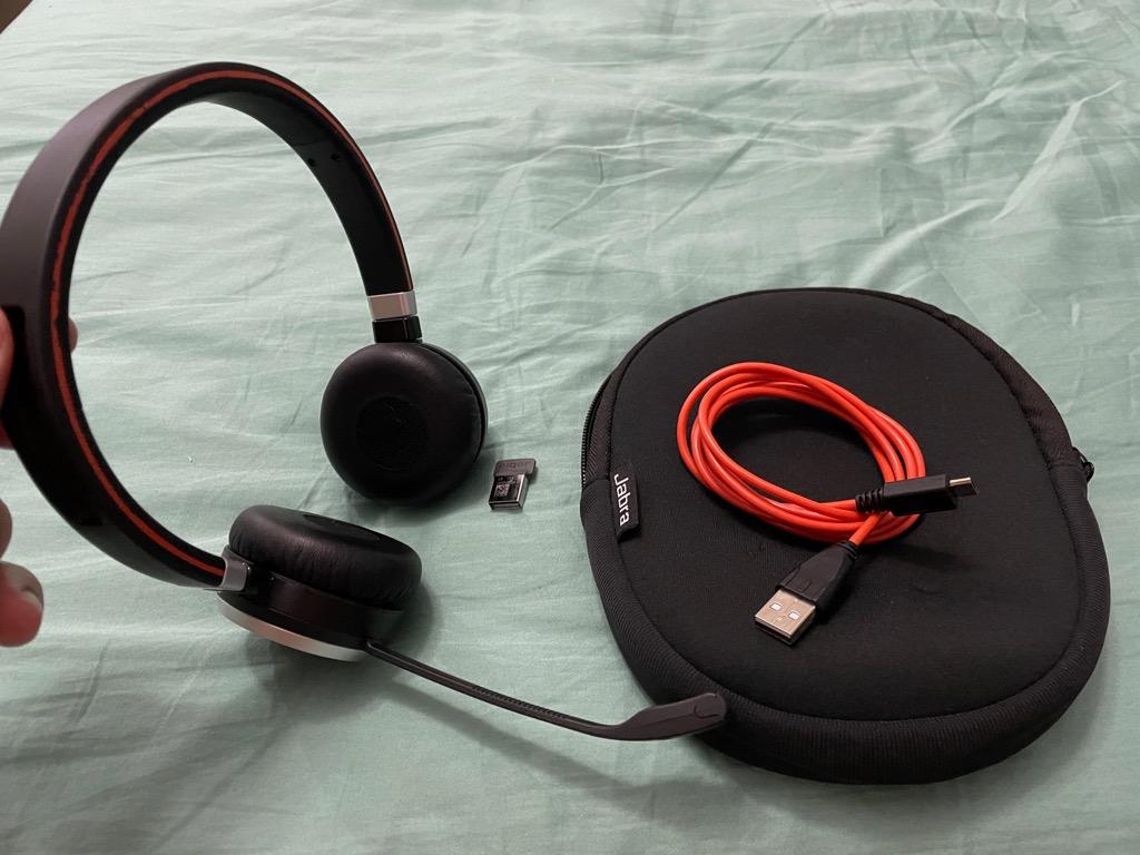 Jabra Evolve 65 MS Stereo with Link 370 Bluetooth Adapter 6599-823-309 ...