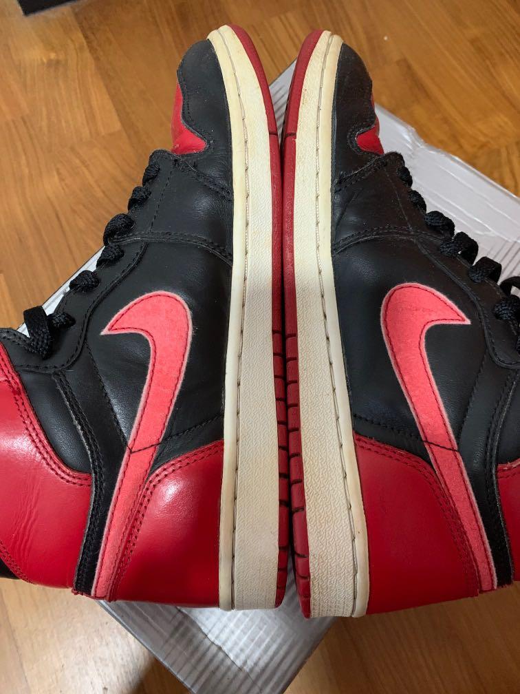 Jordan 1 bred 2001, Men's Fashion, Footwear, Sneakers on Carousell