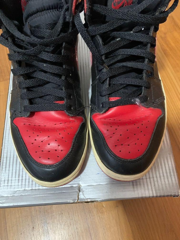 Jordan 1 bred 2001, Men's Fashion, Footwear, Sneakers on Carousell