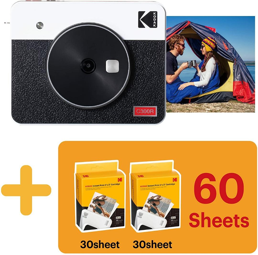 Kodak Mini Shot 3 Retro 2-in-1 Portable Wireless Instant Camera & Photo  Printer 192143001393