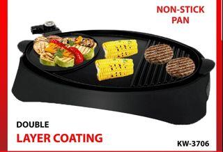 Kyowa Health Cooking Electric Grill Hot Pot Dual layer