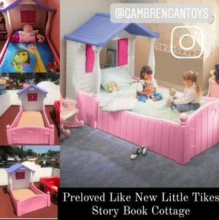 Like New Little Tikes Story Book Cottage Bed Ranjang Tempat tidur Anak Perempuan Preloved Second Twin Size Mewah Princess