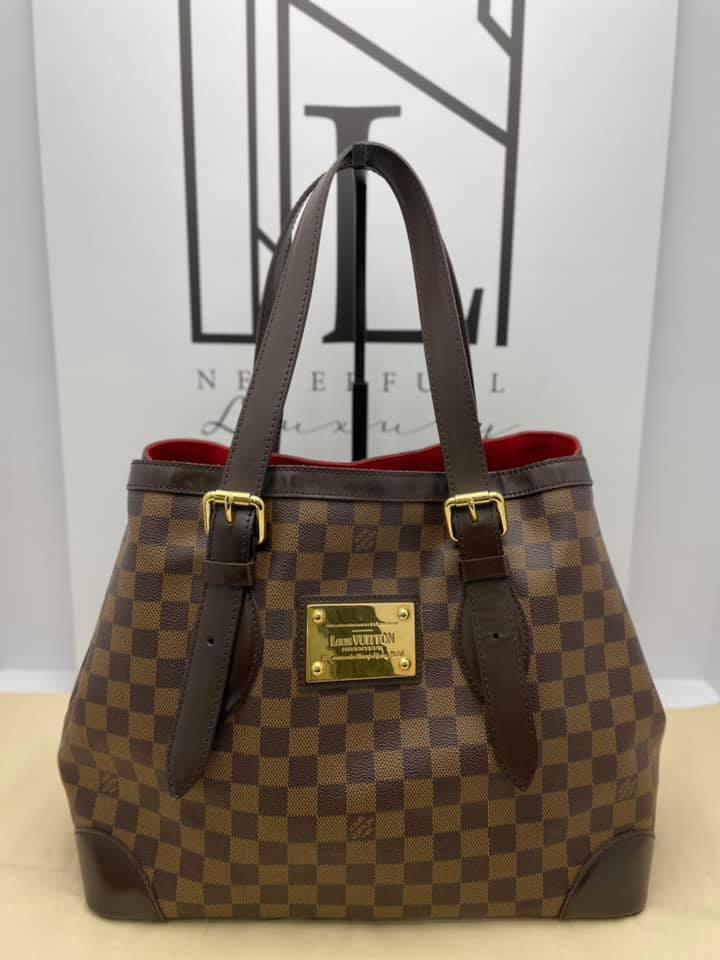 Authenticated Used Louis Vuitton Damier Hampstead MM Handbag Tote