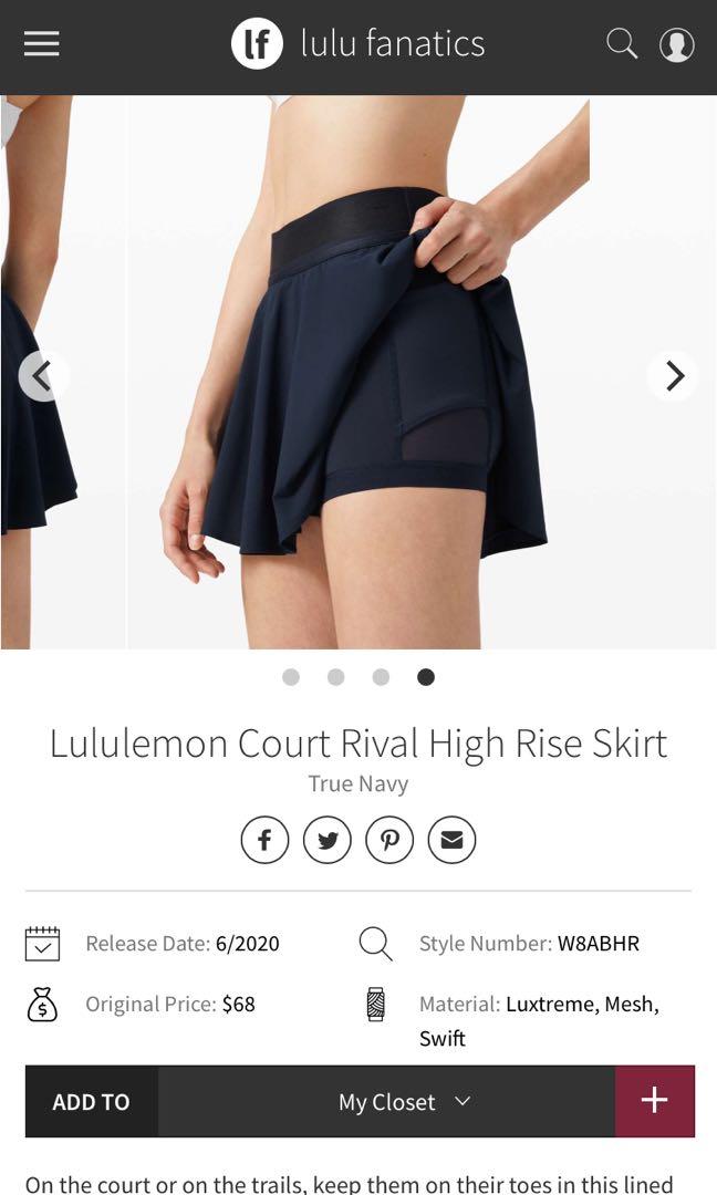 Lululemon Court Rival High-Rise Skirt *Long - Lip Gloss - lulu fanatics