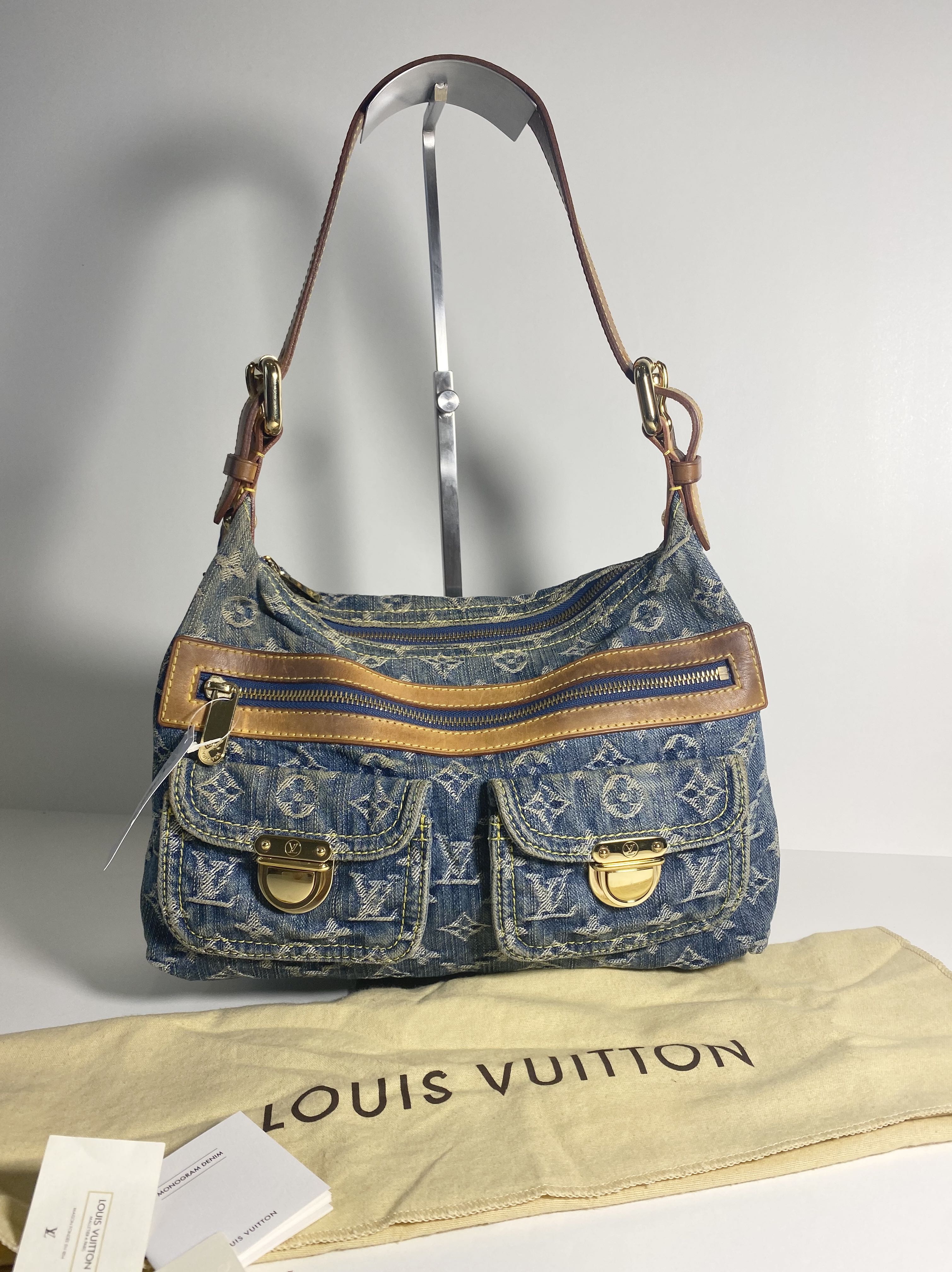 Louis Vuitton Monogram Denim Baggy GM, Luxury, Bags & Wallets on Carousell