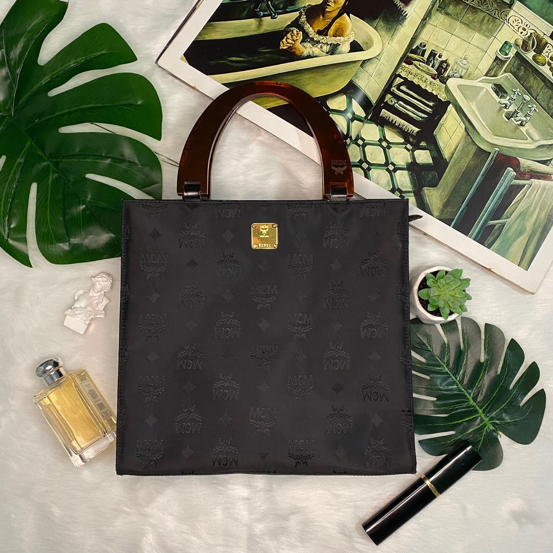 mcm nylon tote