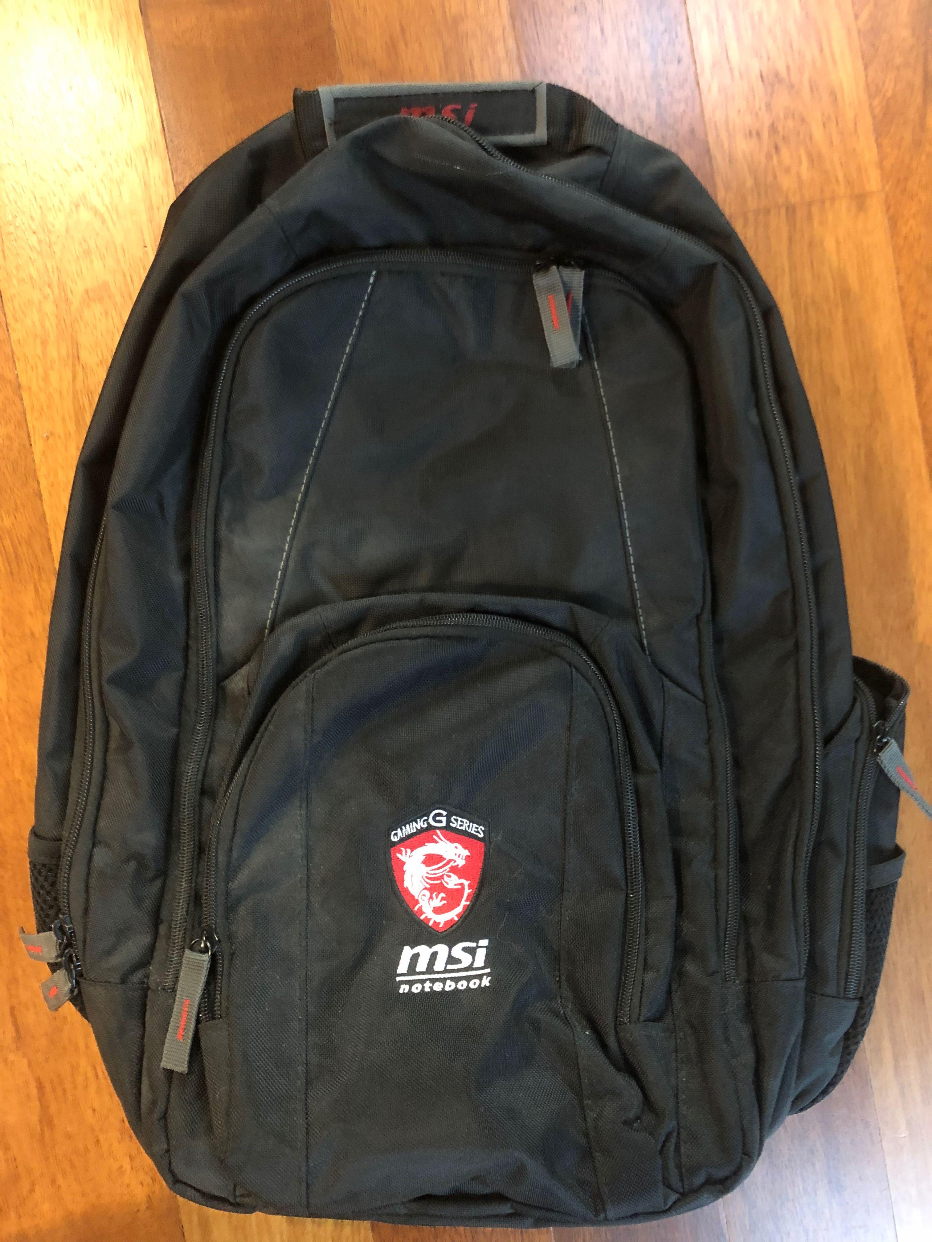 MSI computer backpack (Category: Laptop Bags & Sleeves) located in Kuala Lumpur. Submitted by pizza_3939 (Listing ID 1110185314, Image 1). Description: Unused, super good condition .