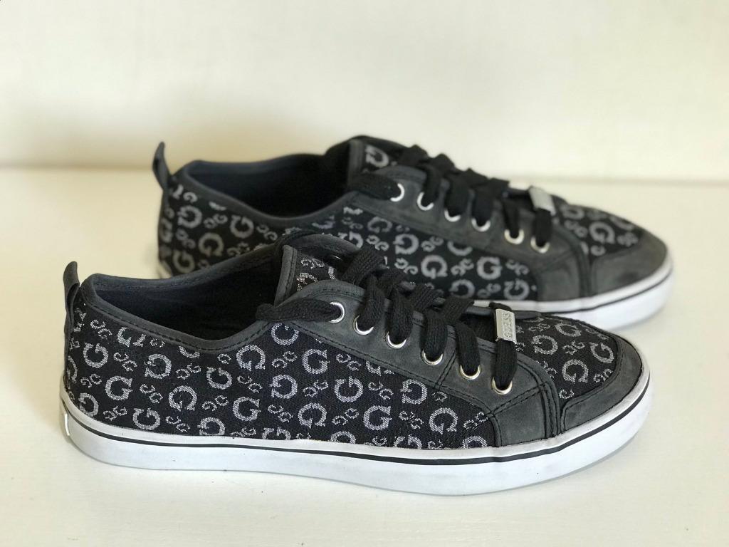 Guess black tennis shoes hotsell