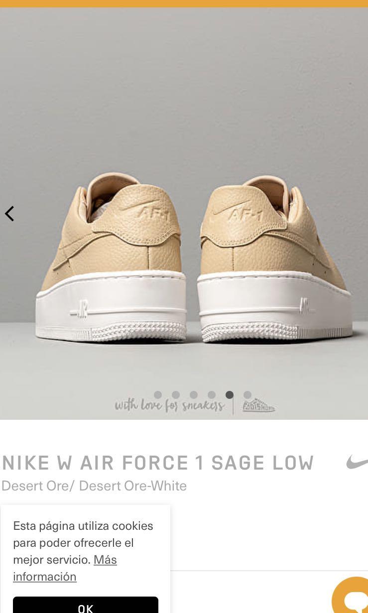 Nike Air Force Sage Low Desert Ore Platform Sneakers Women s