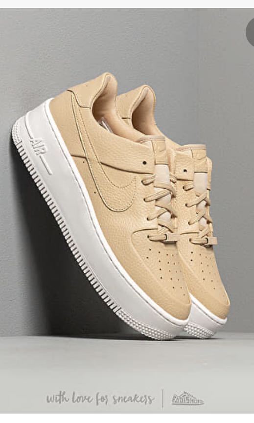 Nike Air Force Sage Low Desert Ore Platform Sneakers Women s