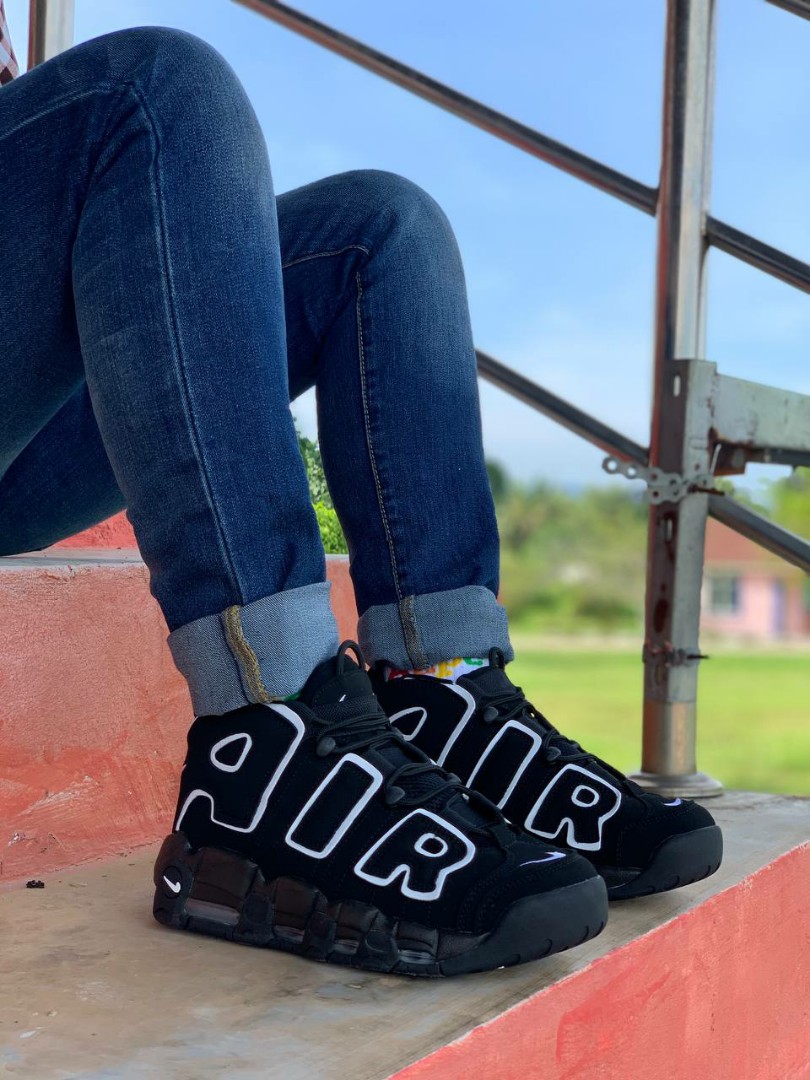 Nike Air More Uptempo Black Men s Fashion Footwear Sneakers on