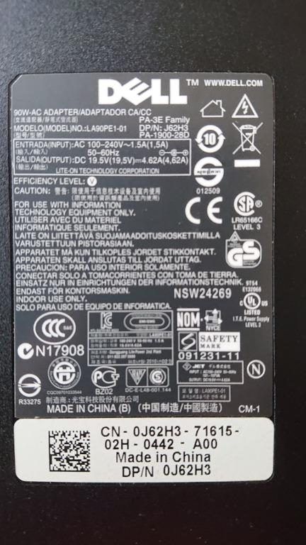 AC-DC Adapter Replacement for CN-0J62H3 0C8023 0J62H3 0MV2MM P09F P09G