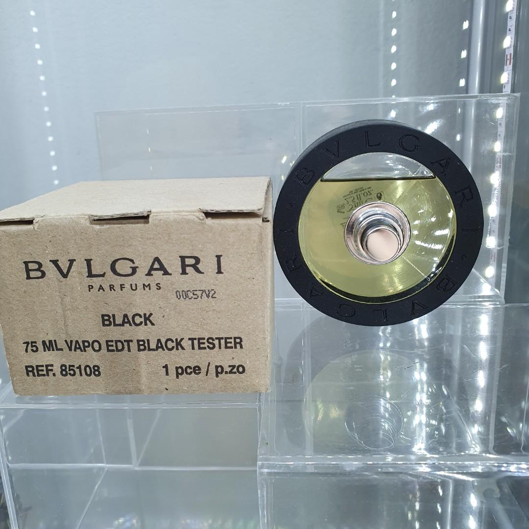 ORIGINAL TESTER BVLGARI BLACK EDT 75ML 90%, Beauty & Personal Care