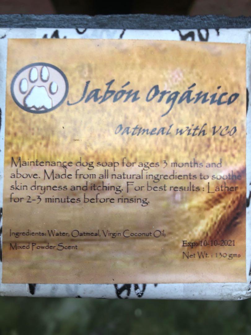 Pet Soap OATMEAL (Category: Health & Grooming) located in Quezon City. Submitted by aryl715 (Listing ID 1110188064, Image 2). Description: My Pet Doctor PH Original Formulation by Licensed Vet Scrap OATMEAL soap for DOGS and CATS with Virgin Coconut Oil (VCO) Introductory Price SALE SALE SALE.