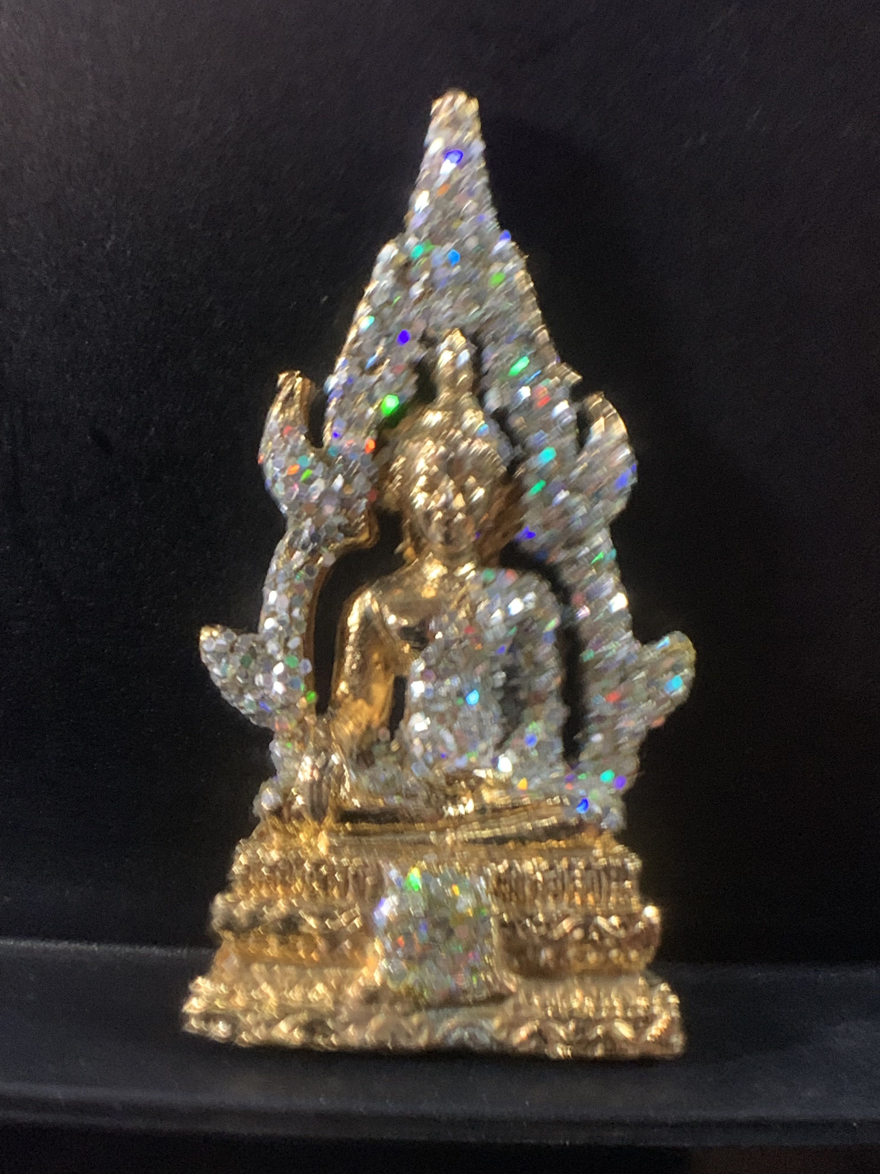 Pendant LP Phra Kaew Morakot Amulet Yant Brass Thai Protection Life From danger