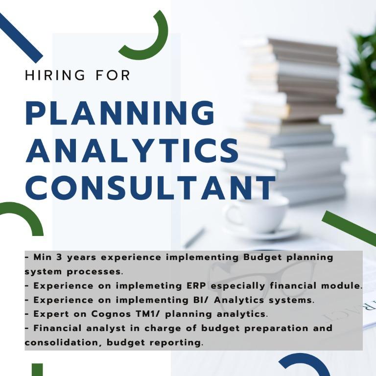 Planning Analytics Consultant Petaling Jaya Jobs Full Time Computer It On Carousell