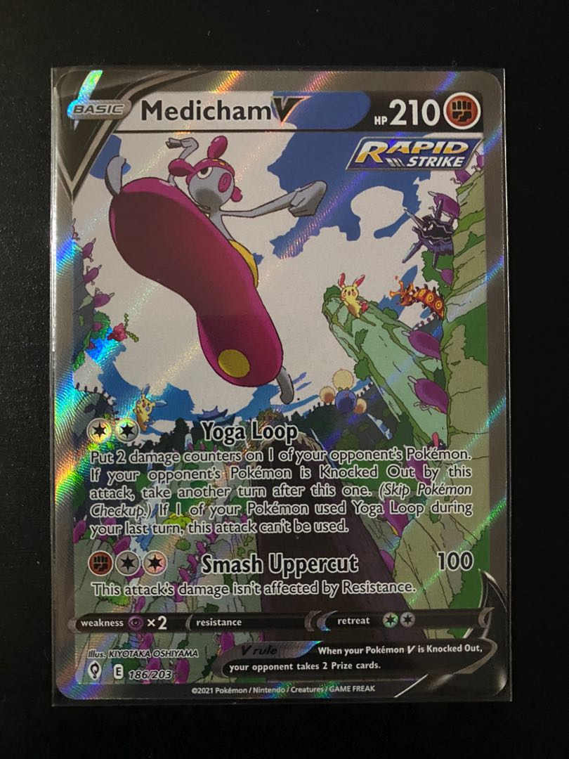 Medicham V Alternate Art Ultra Rare Pokemon TCG Evolving skies, 興趣及遊戲